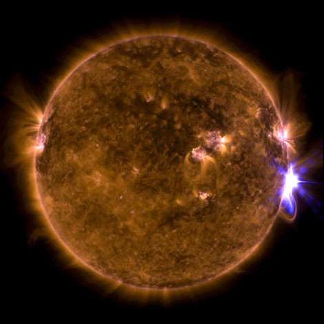 The solar flare as seen by NASA’s Solar Dynamics Observatory on September 10, 2017. (Image: NASA/SDO/Goddard)